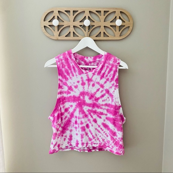 Free People Tie Dye Tank Top Pink Sz Small - Picture 1 of 10